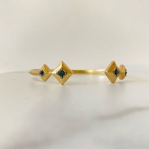 Gold & Blue Rhinestone Bracelet